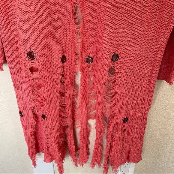 Love sen distressed long knitted cardigan - Picture 8 of 8